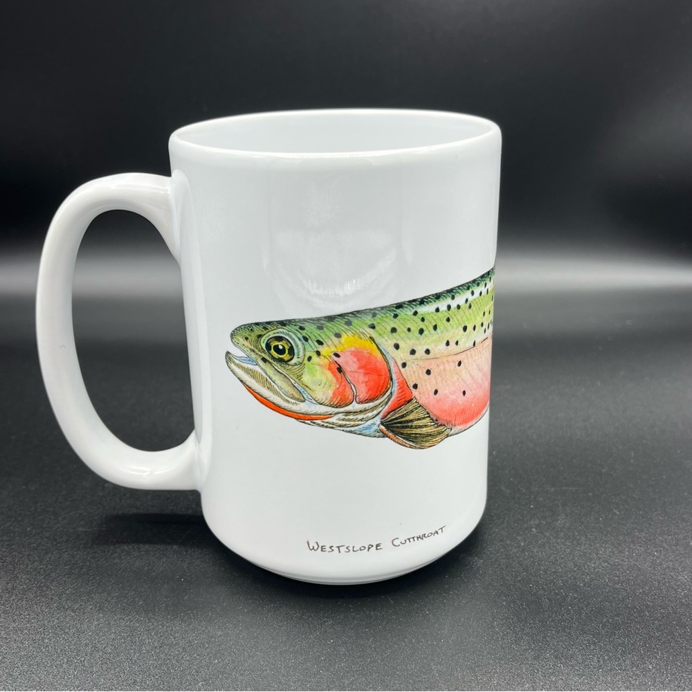 Westlope Cutthroat Fish Design Mug - White